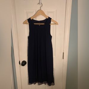 Navy blue Jessica Simpson Dress with layered and scalloped hem, size 2